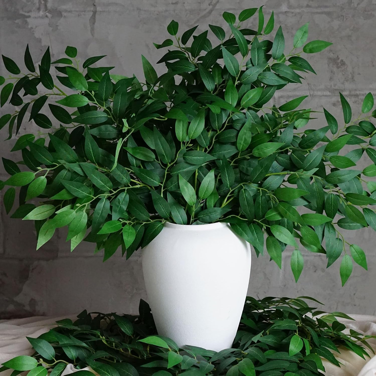 130Pcs 68CM Artificial Italian - Ruscus Stem Faux review and price